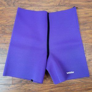 Vintage WEIDER Purple Black Side Zip Foam Athletic Bike Shorts S EUC Cycling